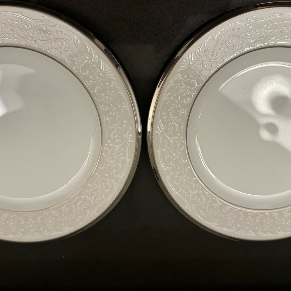 Noritake Vintage Silver Palace set Of Two Bread & Butter Plates NWT